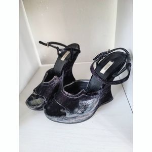 Vintage Prada Crushed Velvet Wedges